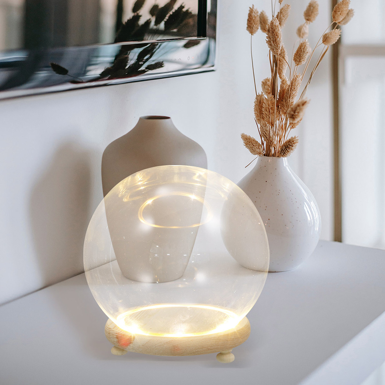 Plastic Dome Clear - Szklana kopuła ekspozycyjna na kwiaty nieśmiertelne,