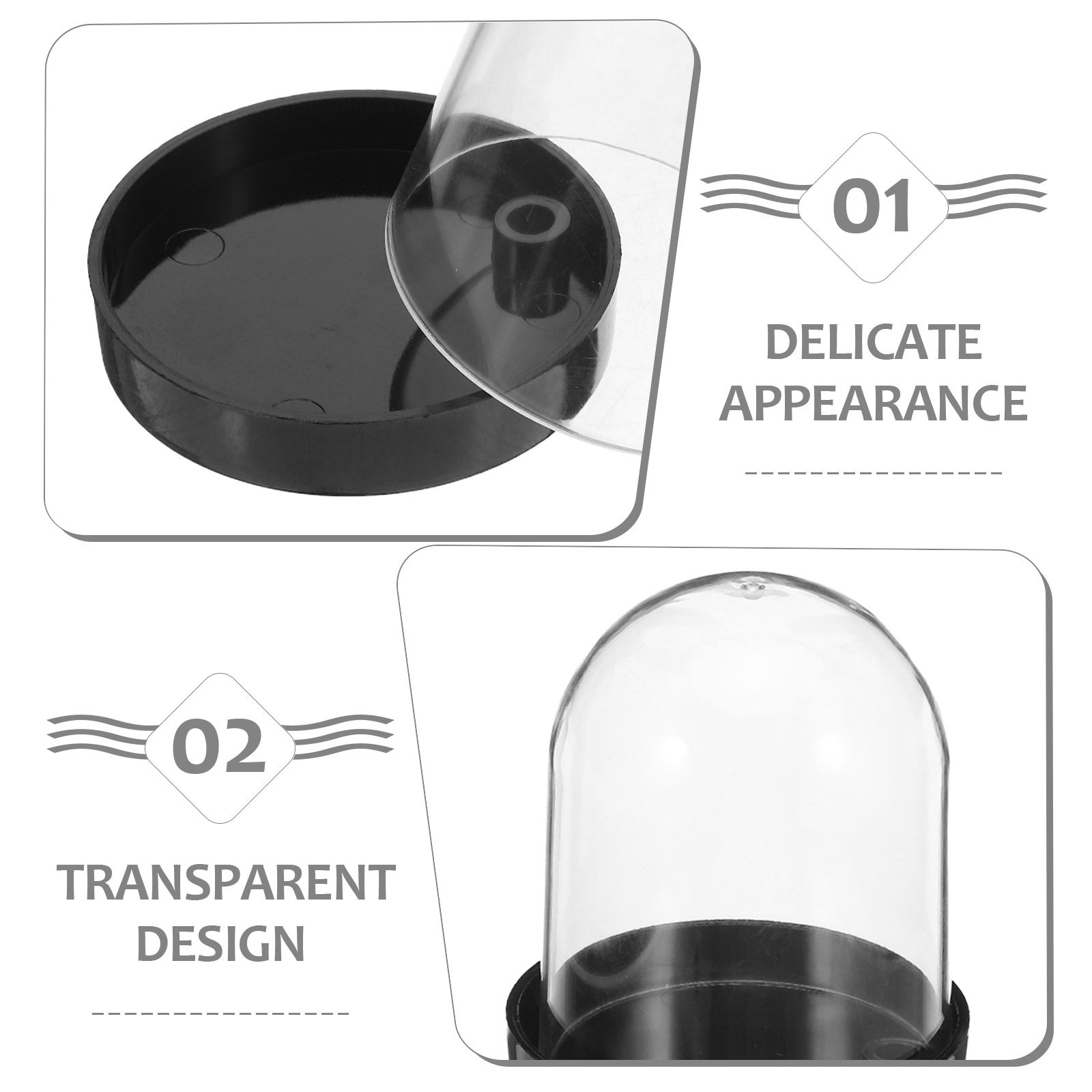 4 szt. Przezroczyste kopuły mi – Plastic Dome Clear recenzja i cena